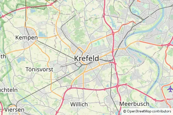 Karte Krefeld