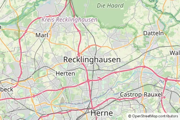 Karte Recklinghausen