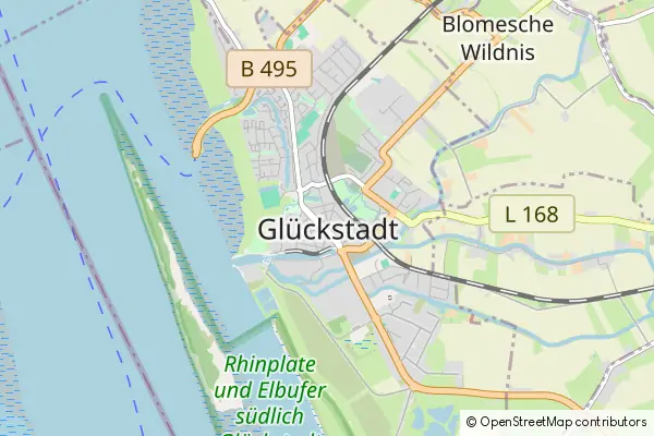 Karte Glückstadt