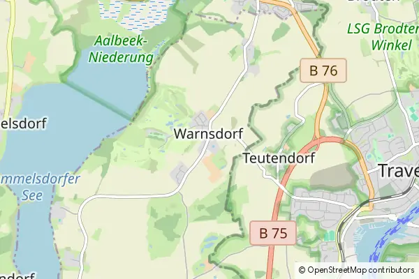 Karte Warnsdorf bei Travemuende