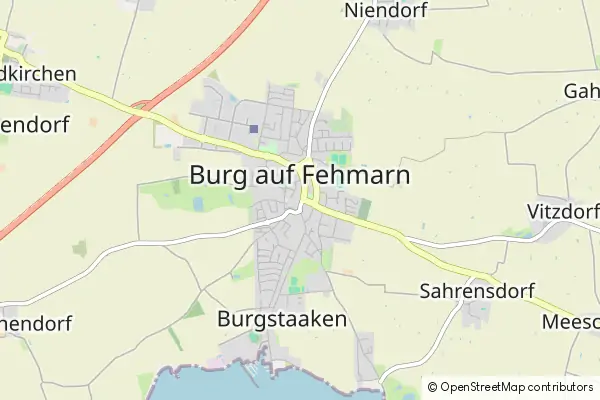 Karte Burg auf Fehmarn