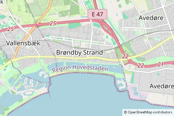 Karte Broendy Strand