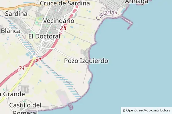 Karte Pozo Izquierdo