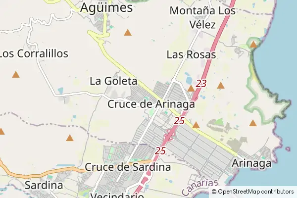 Karte: Cruce de Arinaga • © OpenStreetMap contributors Karte Cruce de Arinaga