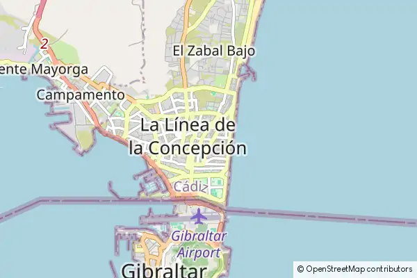 Karte La Línea de la Concepción