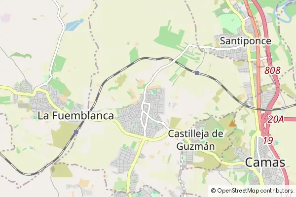 Karte Valencina de la Concepción