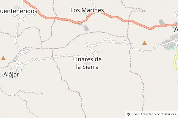 Karte Linares de la Sierra