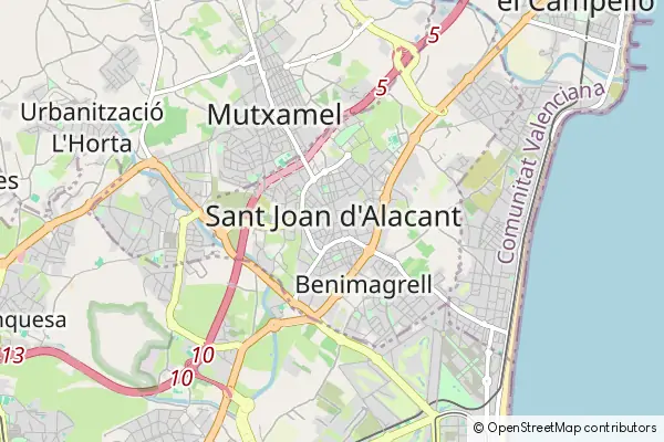 Karte San Juan (bei Alicante)