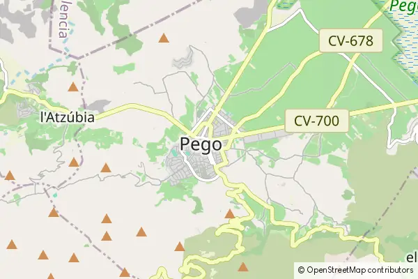 Karte Pego