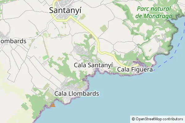 Karte Cala Santanyí