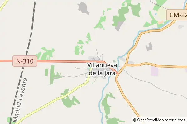 Karte Villanueva de la Jara