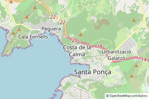 Karte Costa de la Calma