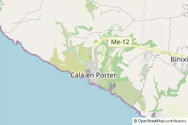 Karte Cala'n Porter