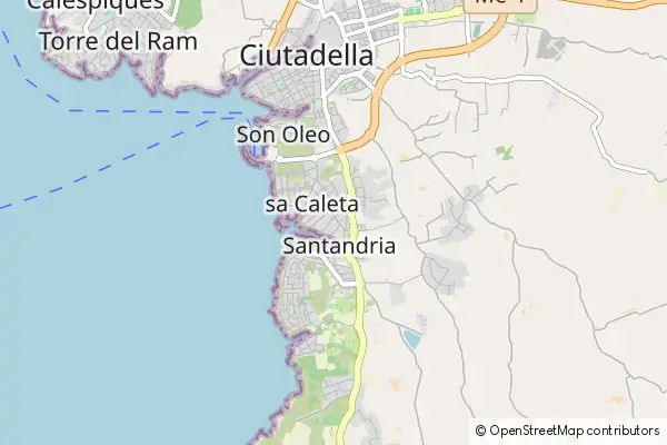 Karte Cala Santandria