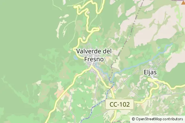 Karte Valverde del Fresno