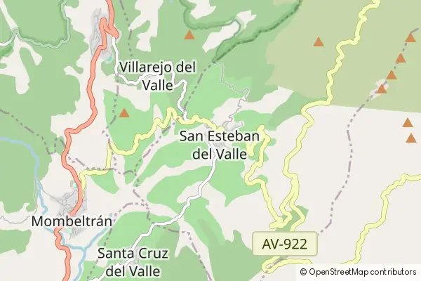 Karte San Esteban del Valle