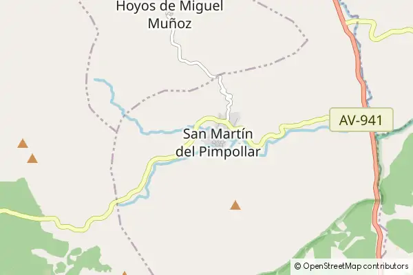 Karte San Martín del Pimpollar