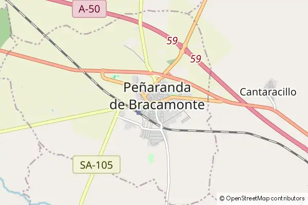 Karte Peñaranda de Bracamonte