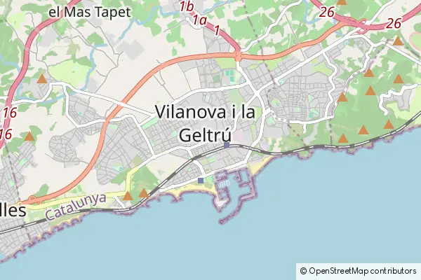 Karte Vilanova i la Geltrú