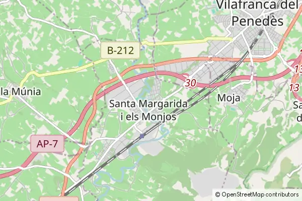 Karte Santa Margarida i els Monjos