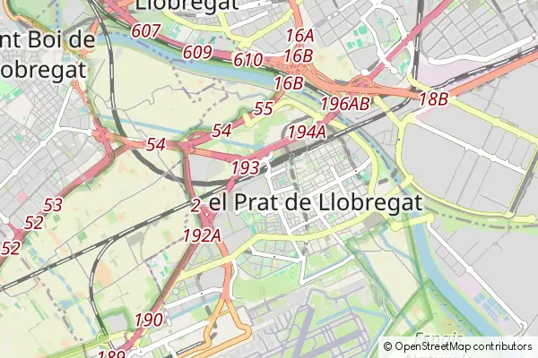 Karte El Prat de Llobregat