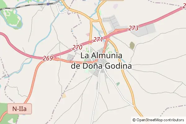 Karte La Almunia de Doña Godina