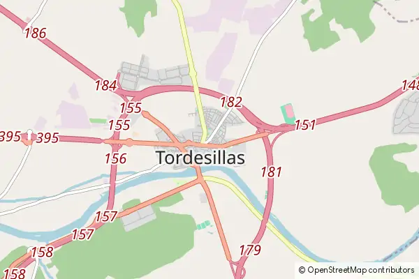 Karte Tordesillas