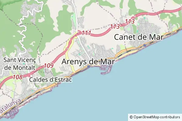 Karte Arenys de Mar