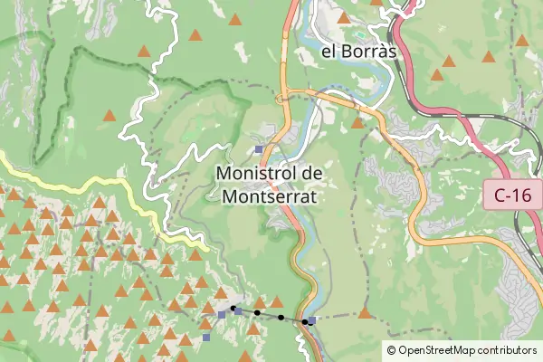 Karte Monistrol de Montserrat