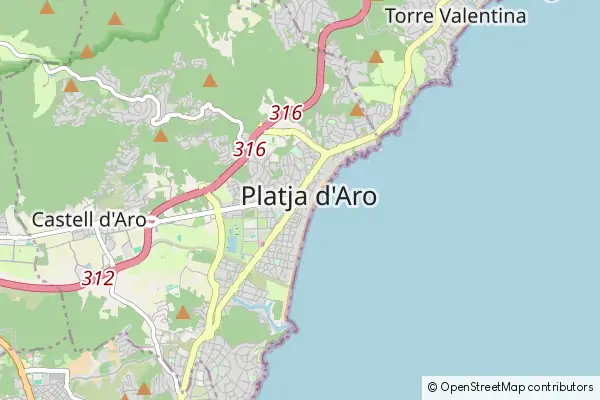 Karte Platja d'Aro