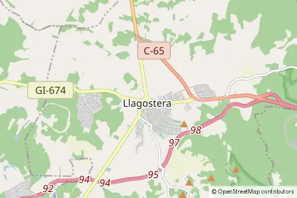 Karte Llagostera