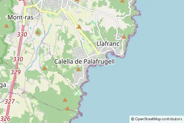 Karte Calella de Palafrugell