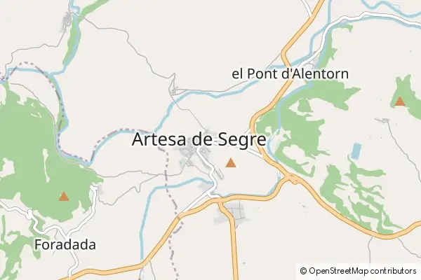 Karte Artesa de Segre