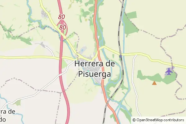 Karte Herrera de Pisuerga