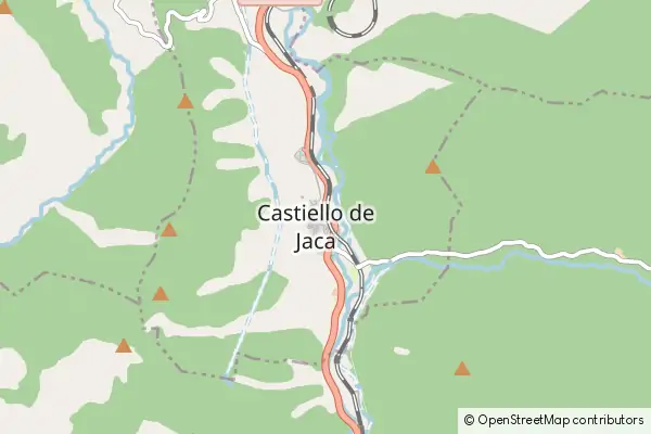 Karte Castiello de Jaca