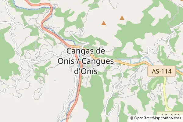 Karte Cangas de Onís