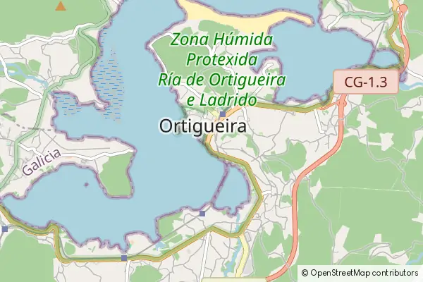 Karte Ortigueira