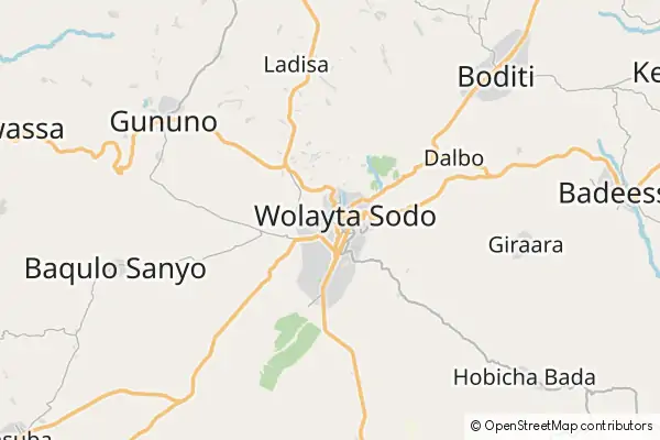 Karte Soddo