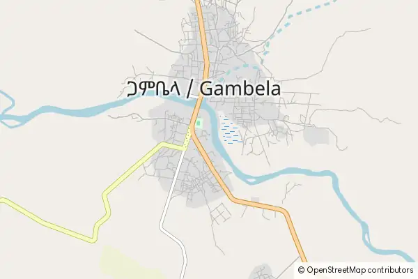 Karte Gambela