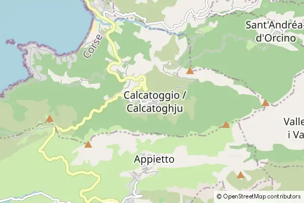 Karte Calcatoggio