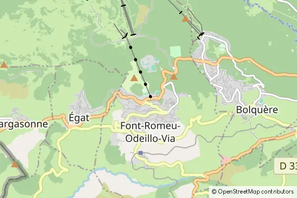 Karte Font-Romeu-Odeillo-Via