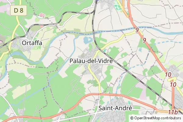 Karte Palau del Vidre