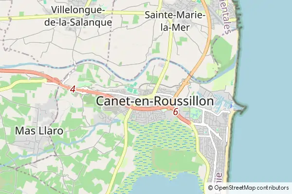 Karte Canet-en-Roussillon