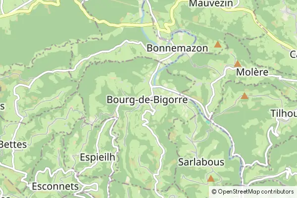 Karte Bourg-de-Bigorre