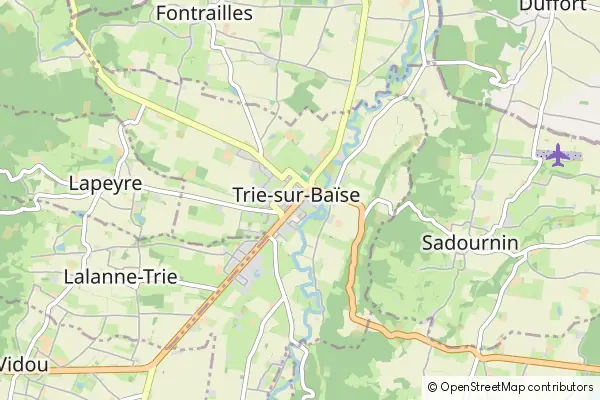 Karte Trie-sur-Baïse