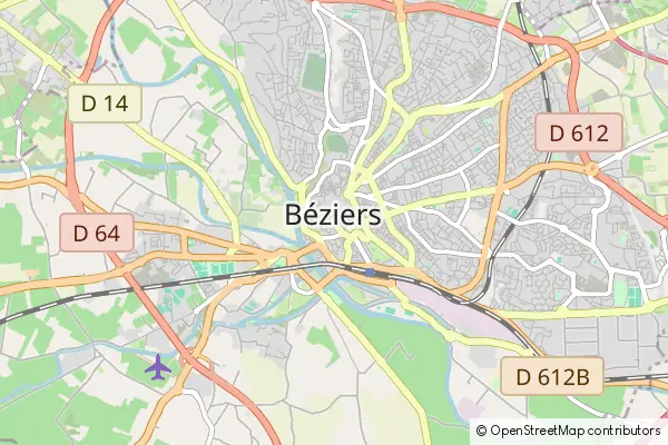 Karte Béziers