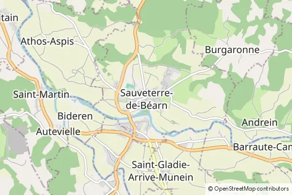 Karte Sauveterre-de-Béarn