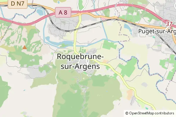 Karte Roquebrune-sur-Argens