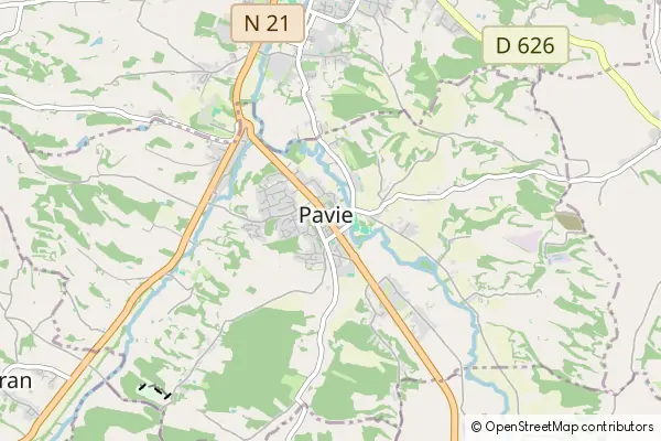 Karte Pavie