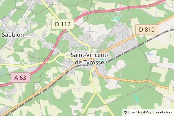 Karte Saint-Vincent-de-Tyrosse